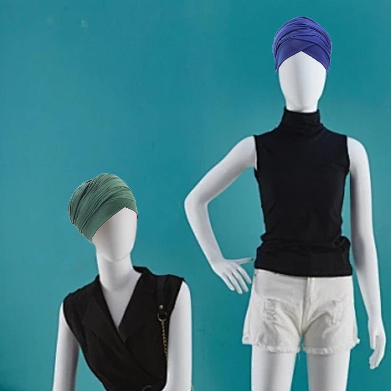 1Pc Hijab Indian Headwrap Head Wrap Extra Long Tube Cotton New Solid Color Magic Turban Women