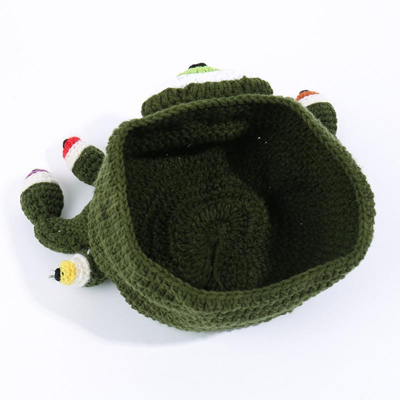 Tentacle Monster Octopus Knitted Wool Hat Party Funny Alien Big Eyed Monster Knitted Hat Stage Performance Hat