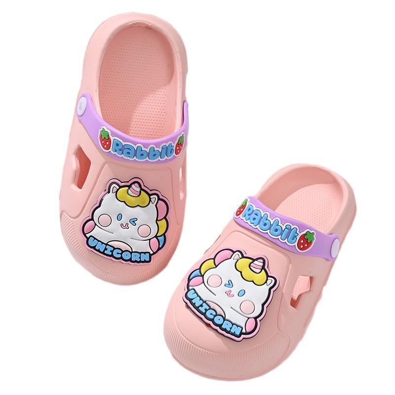 Детские тапочки для девочек Детские домашние тапочки с мягкой нескользящей подошвой для детей Детские прохладные тапочки Мальчики носят легкую обувь с отверстиями на улице