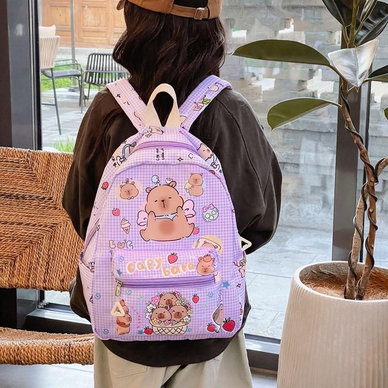 Lovely Themed Capybara Backpack For Toddlers Stylish And Functional School Bag Travel