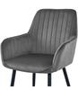 SOLDEN chair - dark gray velvet / black legs x 2
