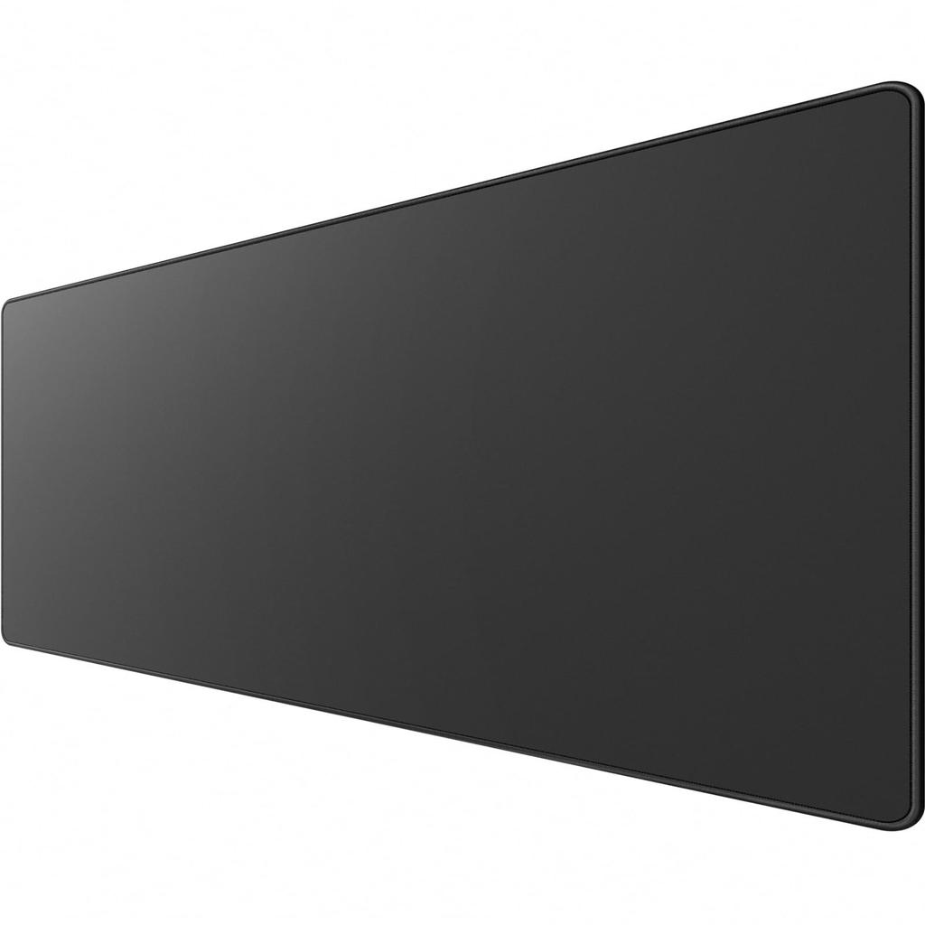 KTRiO Игровой коврик для мыши Очень большой Игровой коврик для мыши Совместим с лазерной оптической мышью Для офиса, дома, черный 90смx40смx0.4см