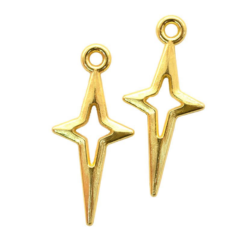 Аксессуары для ювелирных изделий из сплава своими руками: Подвески в виде полых звезд для браслетов, ожерелий и серег — доступны в двух размерах.