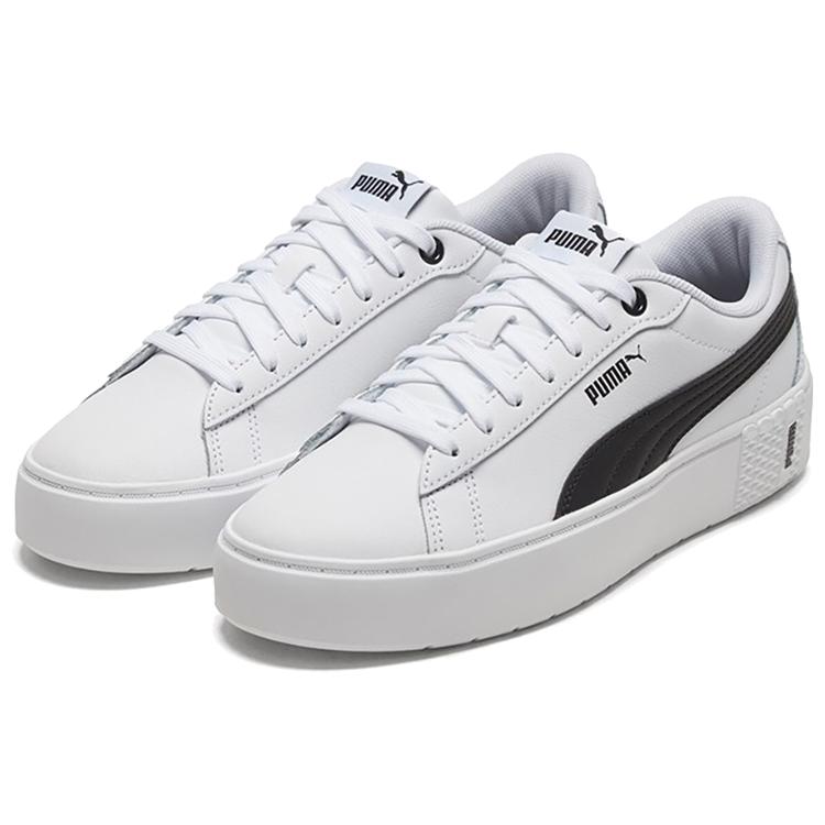 Новые женские кроссовки PUMA Smash Platform V2 L 'Белый Черный' 373035-02