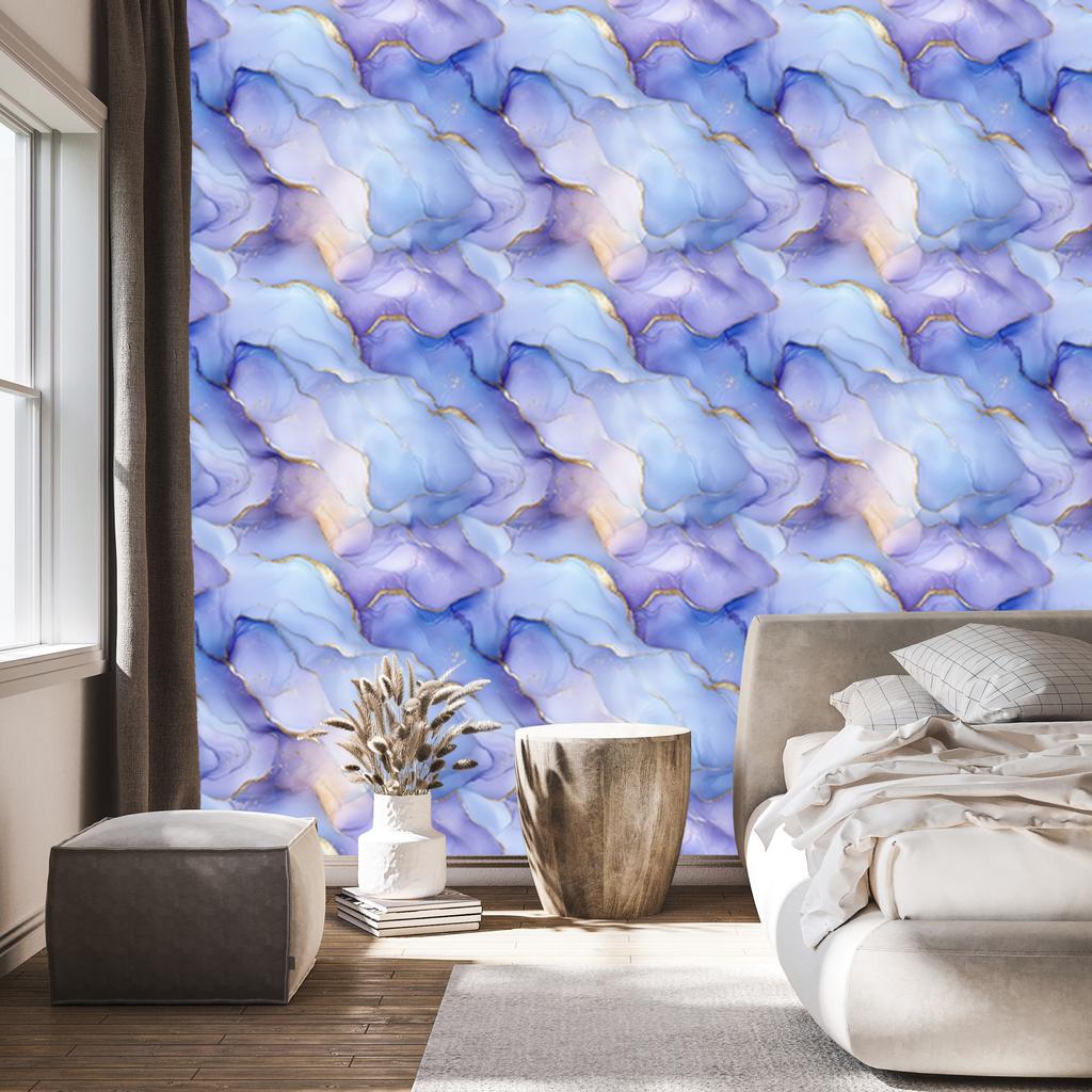 Ink blue wallpaper, azure center for living room and bedroom 50x1000