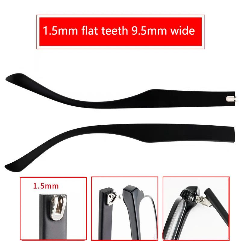 1 пара дужек для очков, дужки с двойным зубом, плоские зубцы, замена очков из TR90, противоскользящие ножки, аксессуары для ремонта очков