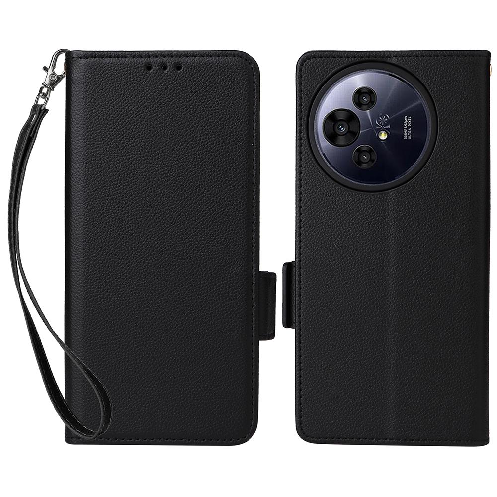 For TCL 50 Pro Nxtpaper 5G/50 Nxtpaper 5G/TCL P10/60 XE Case with Wrist Strap Litchi Texture PU Leather Wallet Phone Cover
