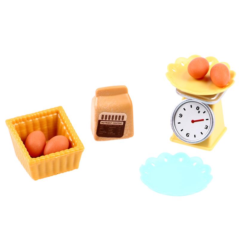9Pcs/Set 1/12 Dollhouse Miniature Kitchen Scale Egg Doll House Accessories Toy
