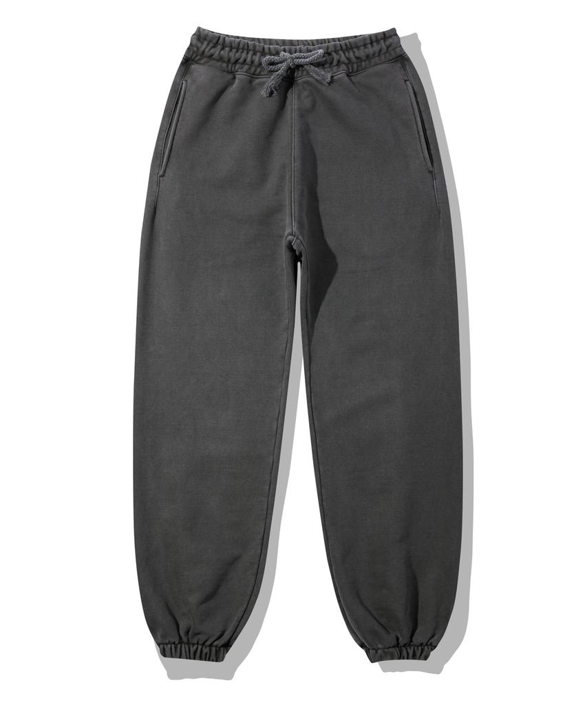 TOPBOY Heavy Duty Pigment Elastic Waist Jogger Pants Charcoal