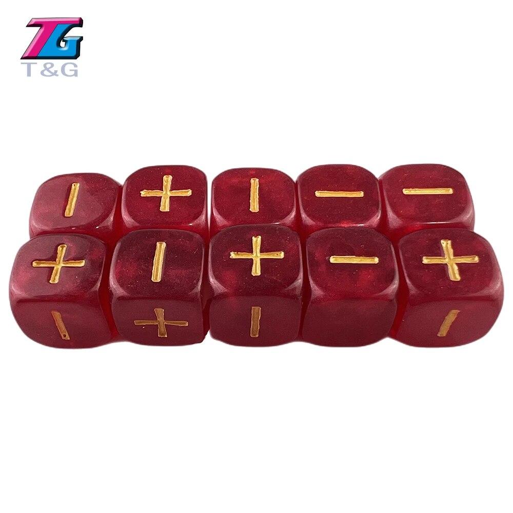 Игральные кости Fate D6, кубики из смолы, набор из 10 шт., золотой символ с жемчужным эффектом для настольной игры Fate And Fudge