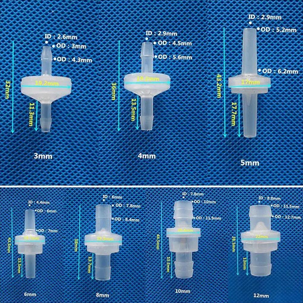 1/5Pcs Pagoda Inline One-Way Valve One Way Non-Return Fluid Stopper New Plastic Check Valve