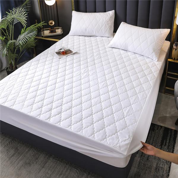 Стеганая водонепроницаемая простыня с эластичными защитными простынями для постельного белья, наматрасник, сплошное цветное постельное белье (Нет наволочки)