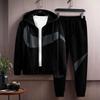 Men's Autumn/Winter Hooded Velvet Tracksuits: Stylish, Loose, and Trendy.