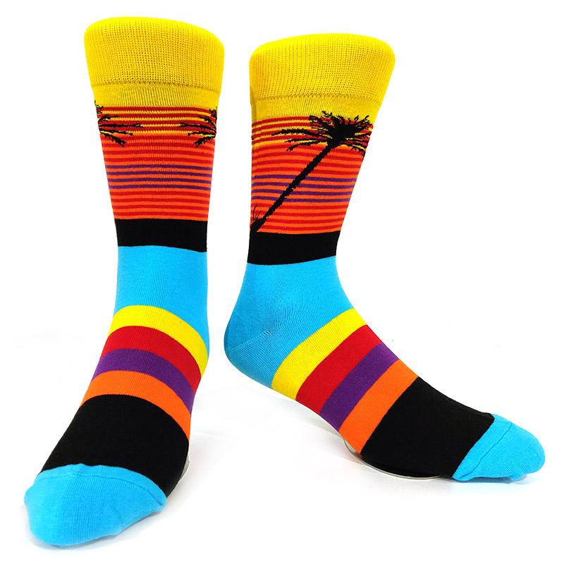 Новинка, веселые мужские носки с рисунком из хлопка, покер, корги, лягушка, сумасшедший бургер, пиранья, волк, авокадо, орел