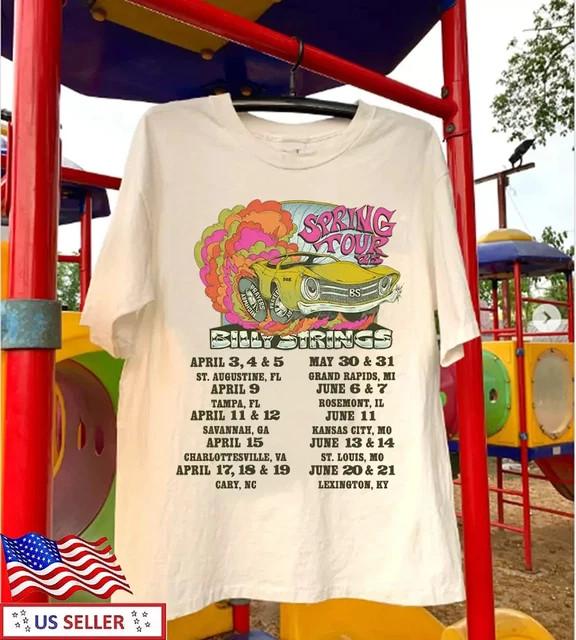 Billy Strings Winter Tour 2025 Date short sleeve white color shirt BL307 Unisex T-Shirt