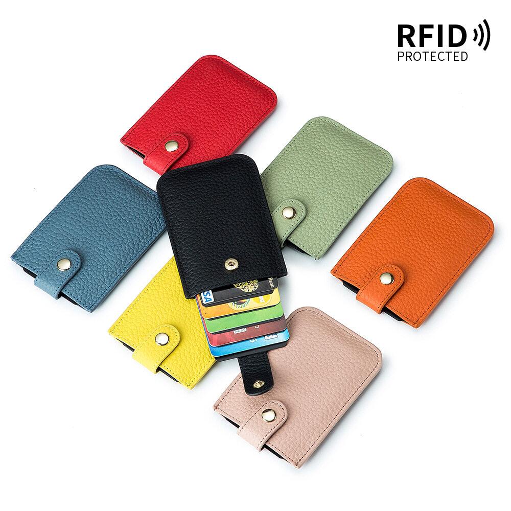 Модный женский RFID-щетка с защитой от кражи, держатель для кредитных карт, кошелек, креативная сумка с пряжкой, мини-простота, сумка для карт, карман для женщин, портативные тонкие чехлы для карт