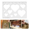 Triangle or Heart Acrylic Inlay Template Clear Router Stencil Drawing Scale Ruler for Woodworking Precisions Measuring