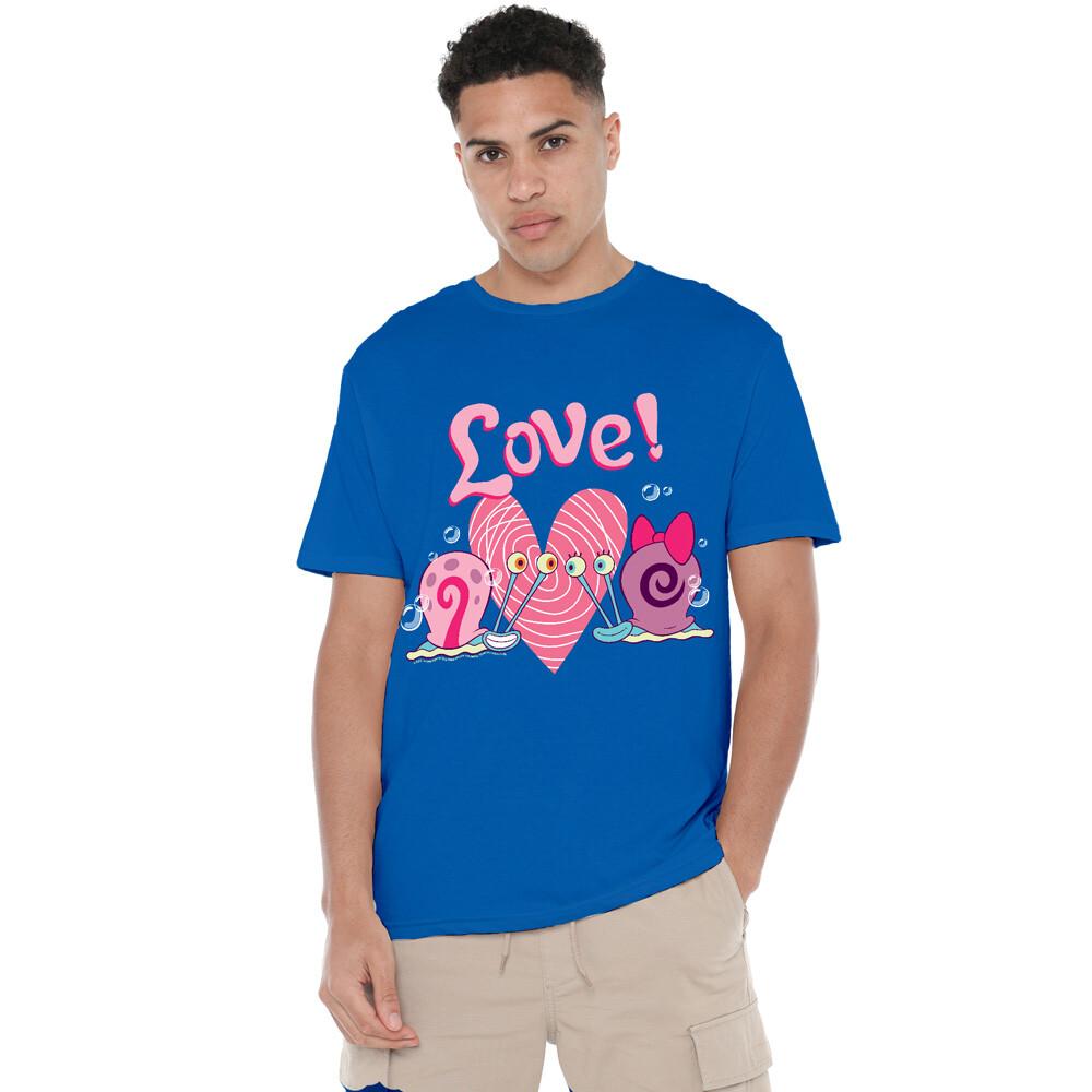 Spongebob Valentine'S Love With Gary And Snellie T-Shirt S-2XL Royal Blue
