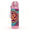 1PC Colorful Om Mandala Pattern 750ml Color Plastic Sports Water Bottle Leakproof Flip Straw Lid For Sports Office Home Use