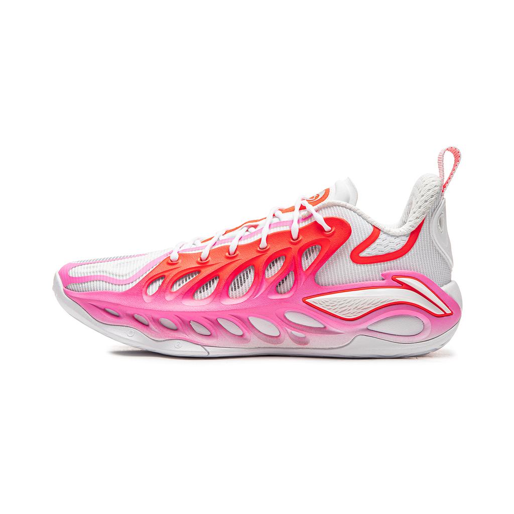 Li Ning BadFive Chase 2 SUPER Износостойкие Антискручивание Сцепление Низкие Баскетбольные кроссовки Мужские Белый Красный Розовый ABFW013-5