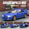 1/32 Subaru Impreza WRX 22B STI JDM Toy Car Model Diecast Metal Vehicle Miniature Sound & Light Pull Back Collection Gift Kid