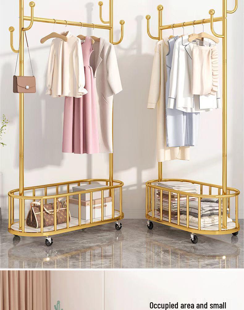 Internet-Famous Mobile Coat Rack: Bedroom Floor Hanger for Drying & Displaying Clothes Indoors