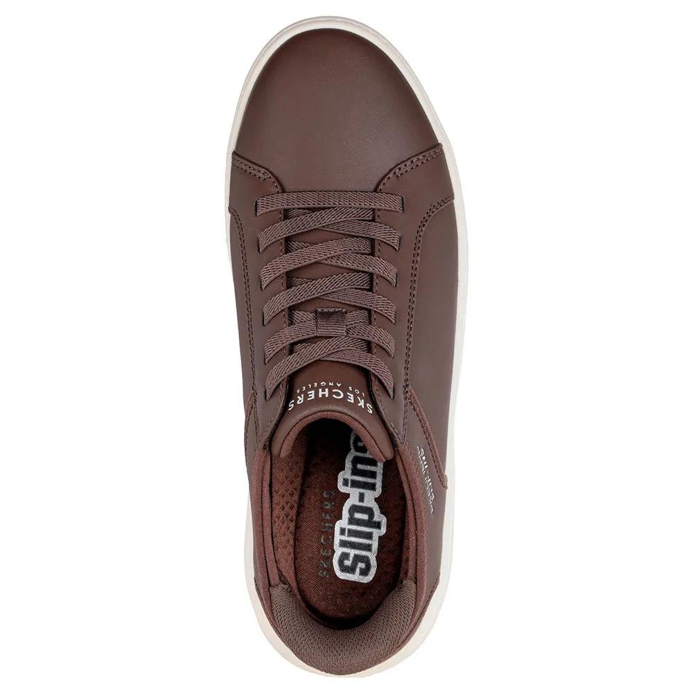 Skechers court break double vented sneakers brown
