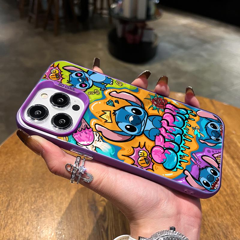 Серебряный чехол Stitch для iPhone 12/12 Pro Max/13/14/15 Plus/16/17