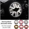 Car Steering Wheel Sticker for R55 R56 F55 F60 PU Leather Car Stickers Accsesories Steering Wheel Cover Decoration