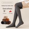 Women's Pure Cotton Long Socks: Over-the-Knee, Black Sport, Spring & Autumn JK Styles