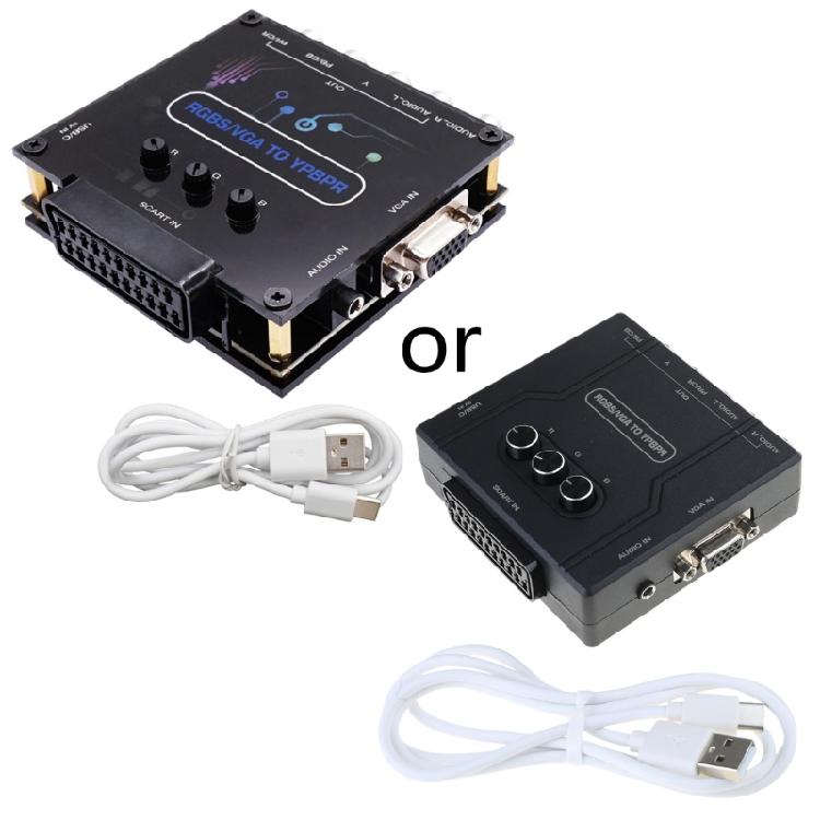 RGBS VGA SCART в YPBPR Компонентный Конвертер SCART VGA Композитный Порт для MD/для