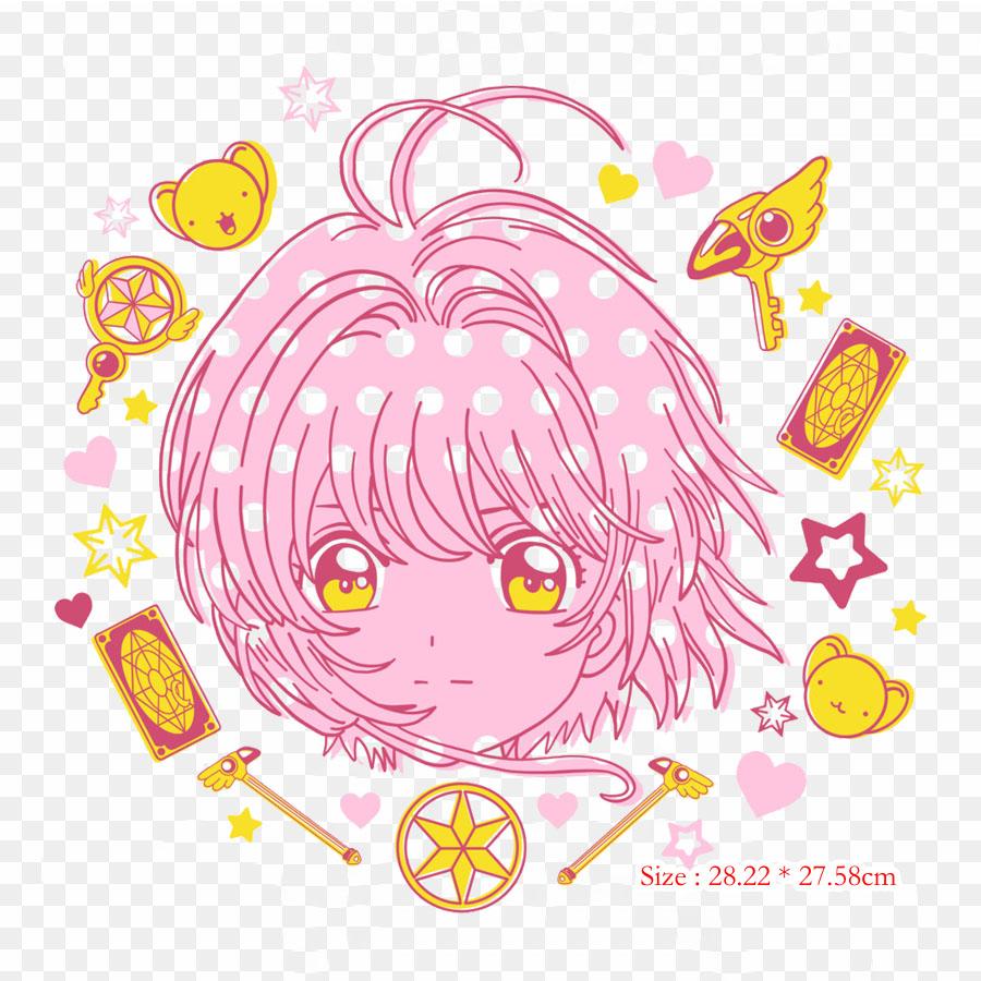 Cardcaptor Sakura Kero Sakura термотрансферные наклейки для одежды, футболка «сделай сам», нашивки для одежды, крутая термопереносная виниловая наклейка, значок, моющийся декор