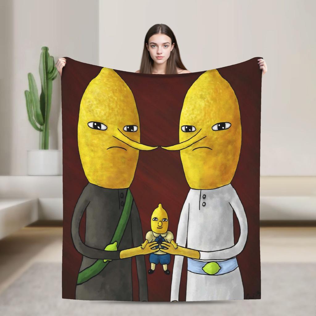 Lemongrab Unacceptable Flannel Blanket Spring Warm Soft Throw Blanket for Kids Adult Home Decor Graphic Bedspread Sofa Bed Cover