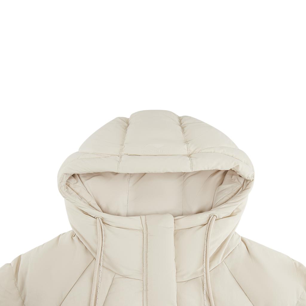 Li Ning Trendy Sports Series Reflective Water-Repellent Warm Loose 90% Duck Down Long Down Jacket Women Outerwear AYMV478-1