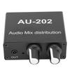 2 In 2 Out Small Sound Mixer 3.5mm Headphone Mixer Dual-Channel Stereo Mixer  For Headphone