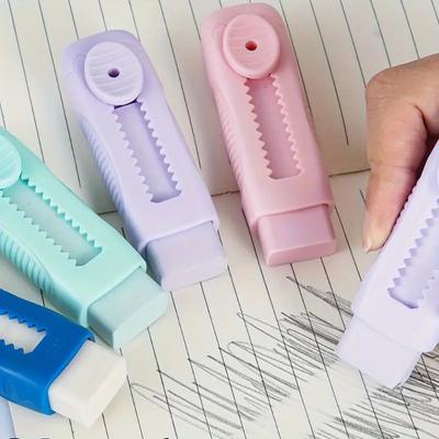 1 шт. ластик-макарон Push-Pull для рисования, письма и черчения - неабразивный, легко скользящий, школьные и офисные принадлежности