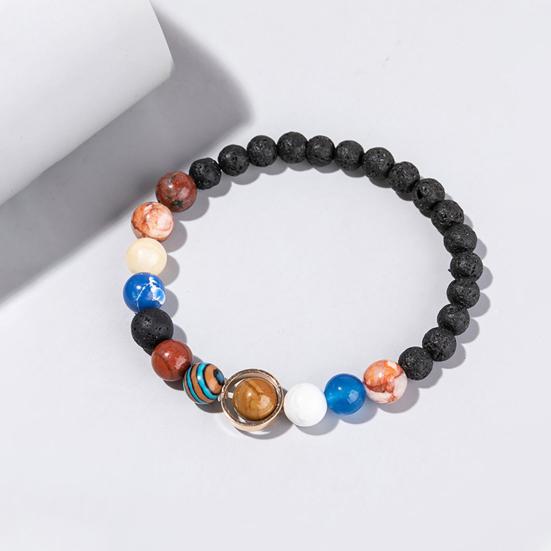 Браслет Солнечной системы, браслет из натурального камня, бисерный браслет, вселенная, восемь планет, ювелирные изделия, аксессуары, лучшие друзья, подарок для него или нее, мужчины или женщины