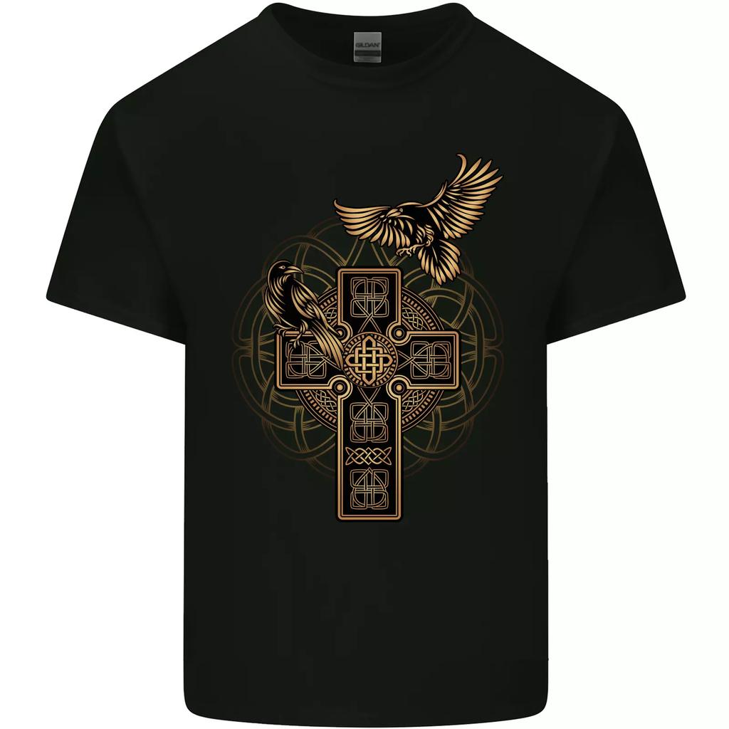 Odin Celtic Raven Viking Thor Ragnar Norse Mens Cotton T-Shirt Tee Top