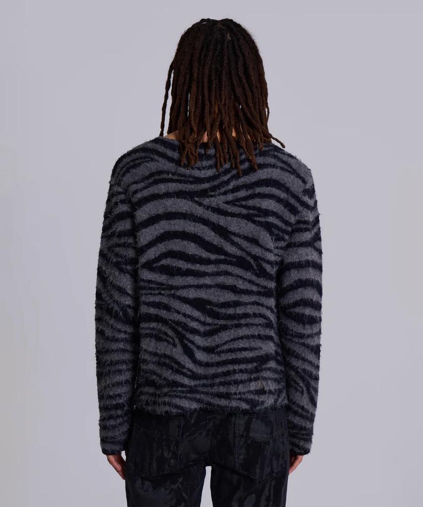 Jeidideuleondeon (M) Brushed Zebra Knit Jumper Multi