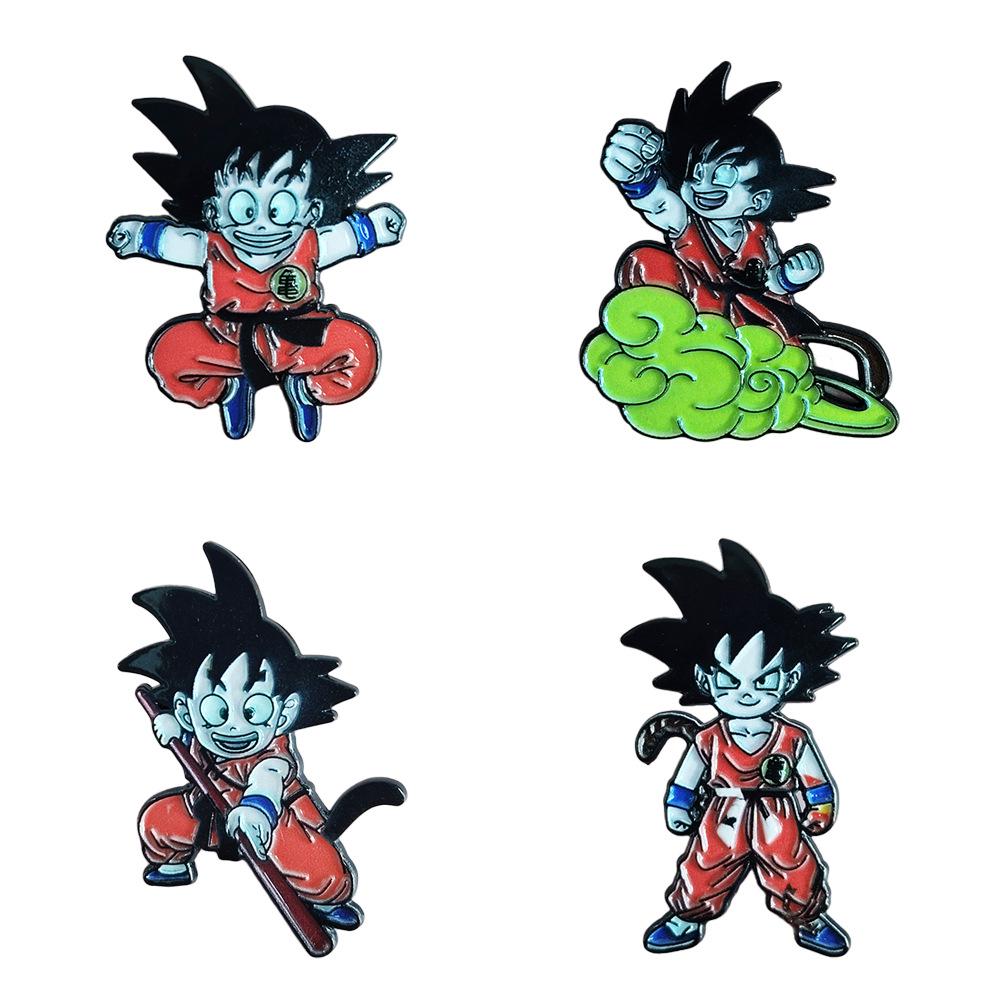 Аниме Брошь: Значок Dragon Ball Goku, Декорация с УФ-печатью персонажа манги