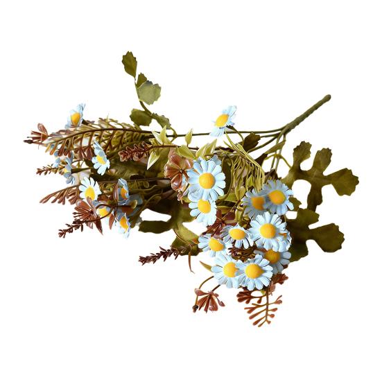 5 Stems Artificial Flowers UV Resistant Fake Wildflowers Faux Floral Arrangements for Wedding Indoor Ourdoor Home Garden Decoration