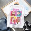 Cartoon Print Fashion Kids Clothing Short Sleeve T-Shirt Casual Comfortable T-shirt Girls