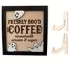1 Piece 3D Double Wooden Coffee Sign, Fun Halloween Theme "fresh Boo Coffee", With Ghost Accent, Classic Home Decoration Style