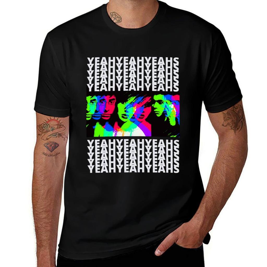 YEAH YEAH YEAHS POP ART T-Shirt Workout Short Sleeve Top