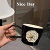 Shangqi 3D Gold Embossed Camellia Mug