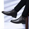 Модные зимние ботинки, зимние ботинки, мужские ботинки «Челси» из натуральной кожи, высокие кожаные туфли, модные роскошные брендовые ботинки на толстой подошве