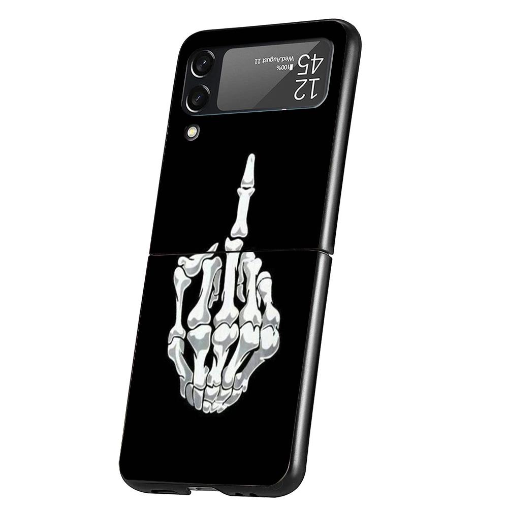 Middle Finger Phone Case For Samsung Galaxy Z Flip 7 6 5 4 3 5G Cover ZFlip7 ZFlip6 ZFlip4 ZFlip5 ZFlip3 Coque Fundas Galaxy Z F