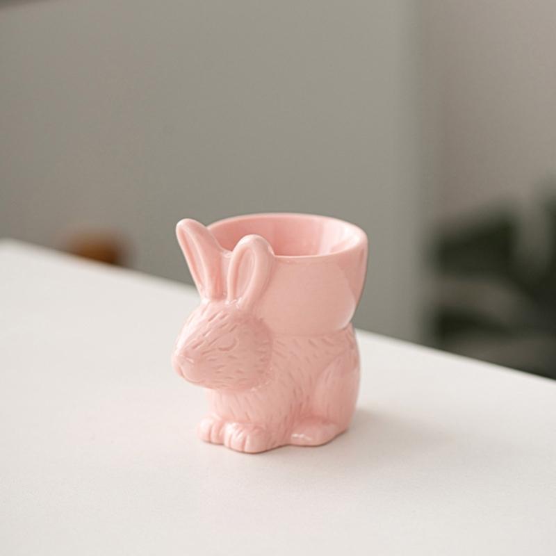 Rabbit Shape Eggs Cups Handmade Eggs Tray Eggs Supplies Boiled Eggs Holder Add a Touch of Charm to Your Breakfast Table