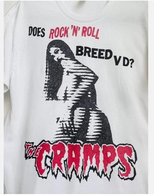 Белая футболка The Cramps Унисекс новая футболка Подарок фанату все размеры PA11725