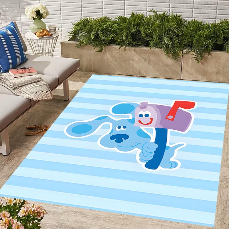 1pc Pistas da Blue Blue’s Clues2 Design Area Rug - Non-Slip, Soft & Cozy Floor Mat for Living Room, Bedroom, Office - Indoor/Outdoor Decorative Carpet
